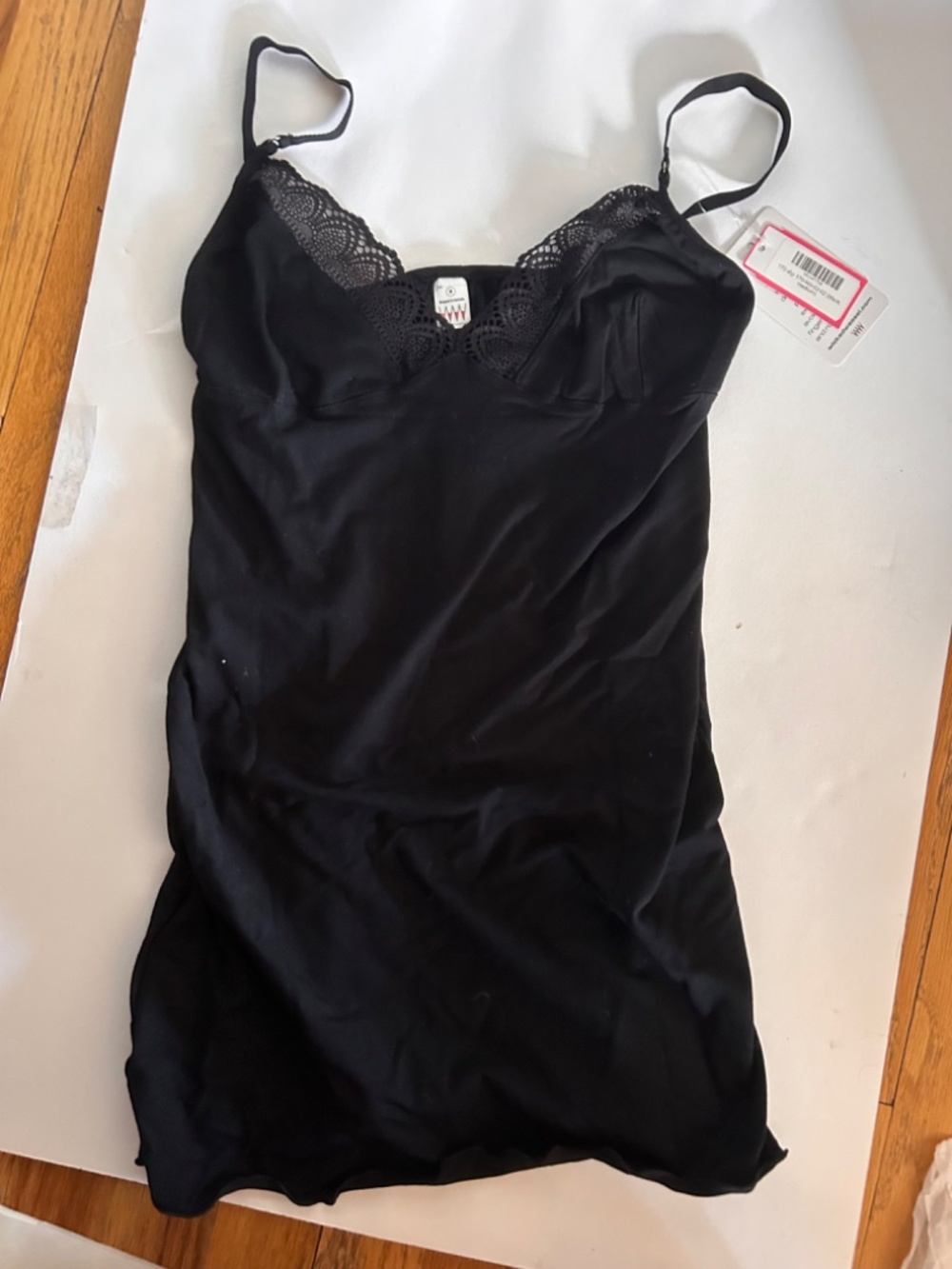 Wicked Weasel black lace-trimmed chemise or slip dress chemise - NWT - MED